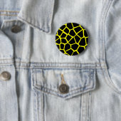 Badge Rond 5 Cm Go Giraffe - Jaune (En situation)