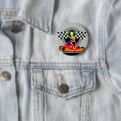 Badge Rond 5 Cm Go Kart cadeau d'anniversaire (En situation)