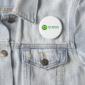 Badge Rond 5 Cm Go Peace (Vert) (En situation)