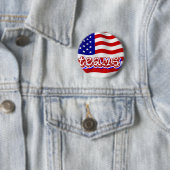 Badge Rond 5 Cm Go Team Go !, USA_ (En situation)