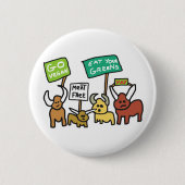 Badge Rond 5 Cm Go Vegan (Devant)