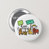 Badge Rond 5 Cm Go Vegan (Devant & derrière)