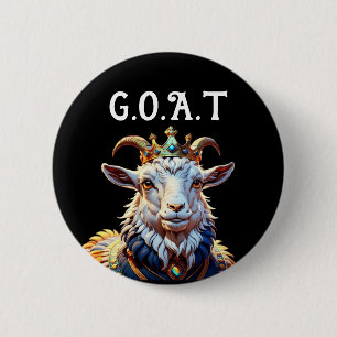 Badge Rond 5 Cm GOAT le plus grand champion de tous les temps meil