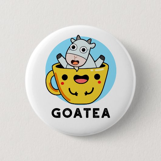 Badge Rond 5 Cm Goatea Funny Chèvre Thé Pun (Devant)