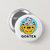 Badge Rond 5 Cm Goatea Funny Chèvre Thé Pun (Devant & derrière)