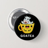 Badge Rond 5 Cm Goatea Funny Chèvre Thé Pun Dark BG