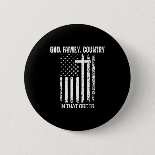 Badge Rond 5 Cm God Family Country In That Order Patriotic Christi (Devant)