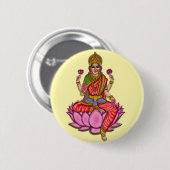Badge Rond 5 Cm Goddess Lakshmi Button (Devant & derrière)