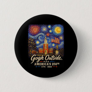 Badge Rond 5 Cm Gogh extérieur 250e anniversaire 1776 2026 Peindre