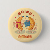 Badge Rond 5 Cm Going Bananas Fun Button (Devant)