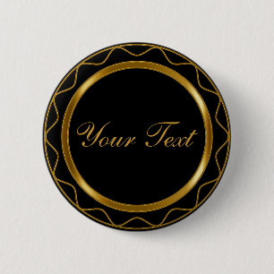 Badge Rond 5 Cm Gold Black & Metallic personnalisé avec DO-IT-YOU