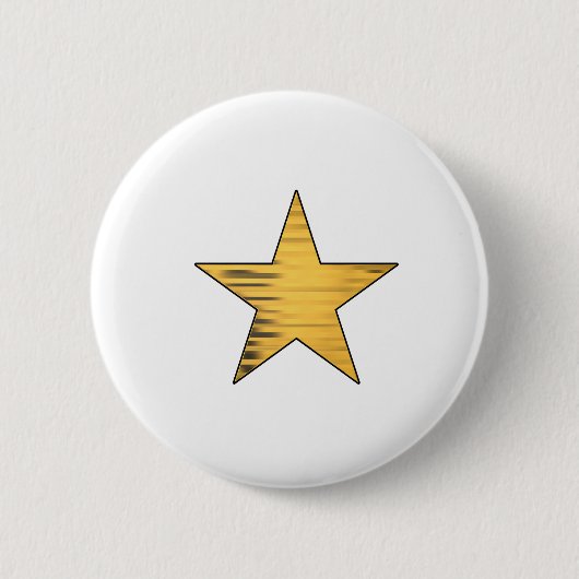 Badge Rond 5 Cm Gold Star (Devant)
