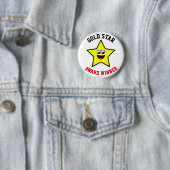 Badge Rond 5 Cm Gold Star Bonne récompense au travail (En situation)