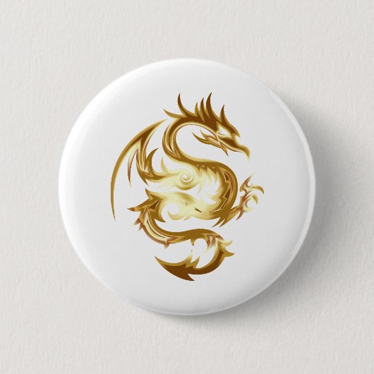 Badge Rond 5 Cm Golden Dragon (Devant)