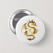 Badge Rond 5 Cm Golden Dragon (Devant & derrière)