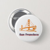 Badge Rond 5 Cm Golden gate bridge (Devant & derrière)