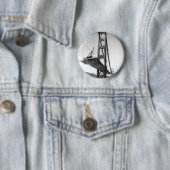 Badge Rond 5 Cm Golden gate bridge I (En situation)