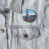 Badge Rond 5 Cm Golden gate bridge, San Francisco (En situation)