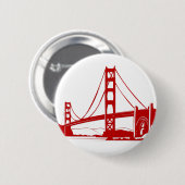 Badge Rond 5 Cm Golden gate bridge - San Francisco, CA (Devant & derrière)