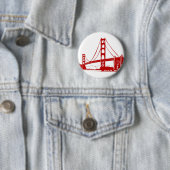 Badge Rond 5 Cm Golden gate bridge - San Francisco, CA (En situation)