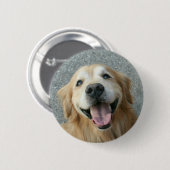 Badge Rond 5 Cm Golden retriever de sourire (Devant & derrière)