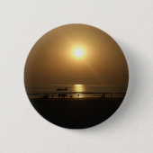 Badge Rond 5 Cm Golden Summer Sunset Réflexion sur la plage (Devant)