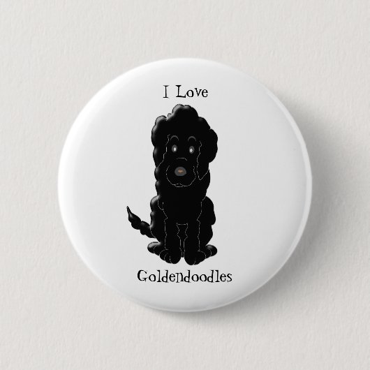 Badge Rond 5 Cm Goldendoodle Chien Design (Devant)