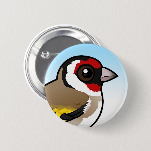 Badge Rond 5 Cm Goldfinch européen (Devant & derrière)