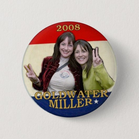 Badge Rond 5 Cm Goldwater 2008/bouton de Miller (Devant)