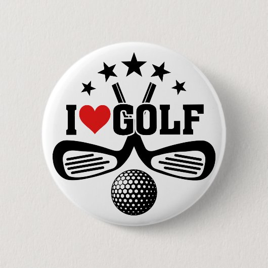 Badge Rond 5 Cm Golf (Devant)