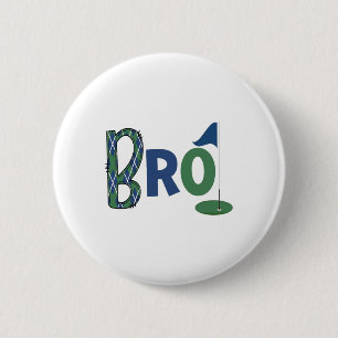 Badge Rond 5 Cm Golf Anniversaire Enfants Golfing Frère D'Annivers