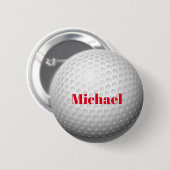 Badge Rond 5 Cm Golf Ball Template Button (Devant & derrière)