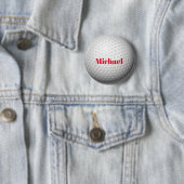 Badge Rond 5 Cm Golf Ball Template Button (En situation)