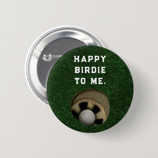 Badge Rond 5 Cm Golf Birdie (Devant & derrière)