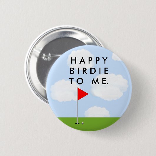 Badge Rond 5 Cm Golf Birdie (Devant & derrière)
