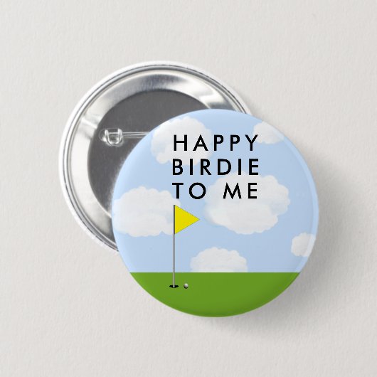 Badge Rond 5 Cm Golf Birdie (Devant & derrière)