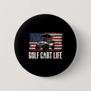 Badge Rond 5 Cm Golf Cart Life - Golf Lover Golf Putter Golfing