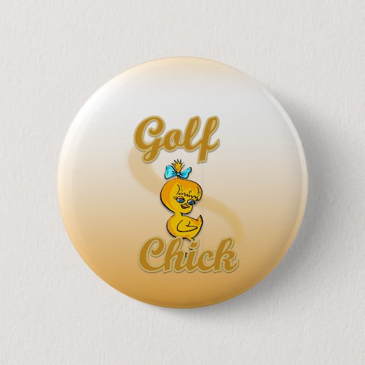 Badge Rond 5 Cm Golf Chick (Devant)