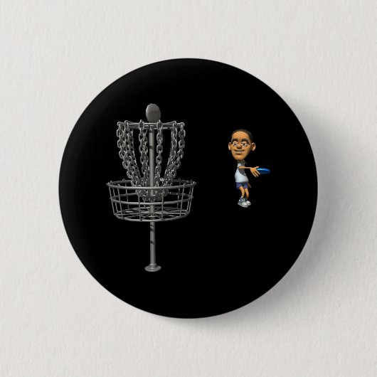 Badge Rond 5 Cm Golf de disque (Devant)