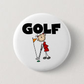 Badge Rond 5 Cm GOLF de filles (Devant)