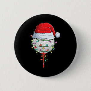 Badge Rond 5 Cm Golf de Noël Pyjama Fun Holiday Golf Ball San