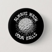 Badge Rond 5 Cm Golf drôle (Devant)
