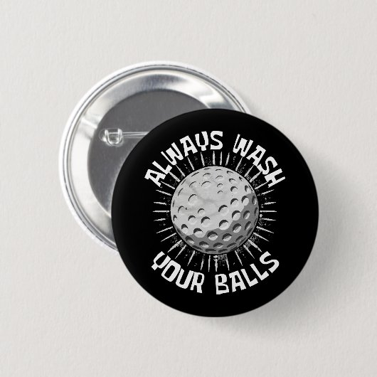 Badge Rond 5 Cm Golf drôle (Devant & derrière)