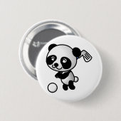 Badge Rond 5 Cm Golf Jouer Panda (Devant & derrière)