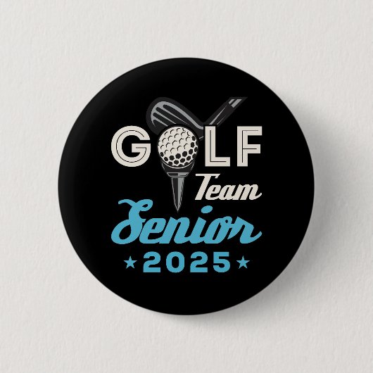 Badge Rond 5 Cm Golf Team Senior Class of 2025 Golfer (Devant)