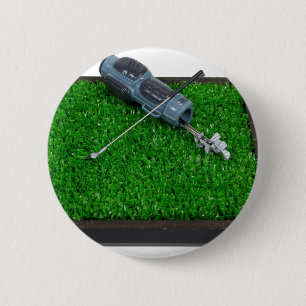 Badge Rond 5 Cm GolfClubBagonGrass100711