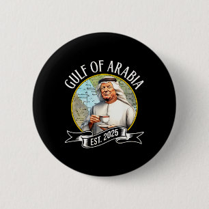 Badge Rond 5 Cm Golfe D'Arabie Est 2025 Trump Vintage 1