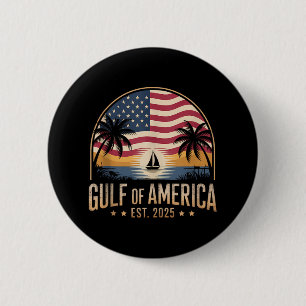 Badge Rond 5 Cm Golfe Des États-Unis Amérique 2025 Vintage Retro A