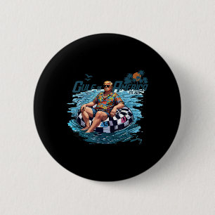Badge Rond 5 Cm Golfe Des États-Unis Amérique Est 2025 Funny Trump