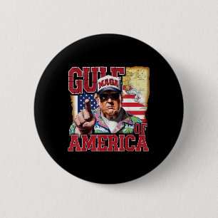 Badge Rond 5 Cm Golfe des États-Unis d'Amérique Trump Salutation d